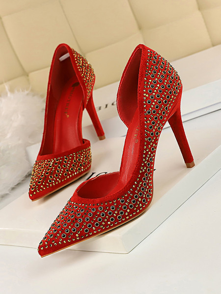 UUS mudel elegantsete kivikestega naiste kõrge kontsaga kingad