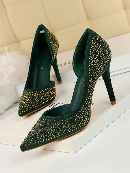 UUS mudel elegantsete kivikestega naiste kõrge kontsaga kingad