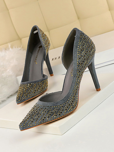 UUS mudel elegantsete kivikestega naiste kõrge kontsaga kingad