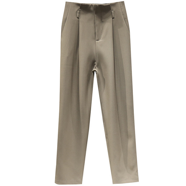 Uus kõrge vöökohaga naiste pikkade pükste mudel