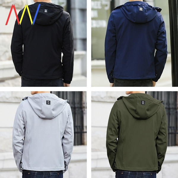 Igapäevane tõmblukkude ja kapuutsiga meeste jope