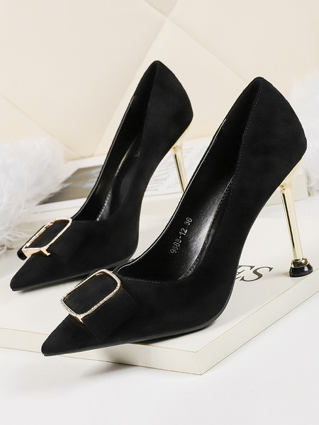 UUS mudeli naiste stiilsed metallelemendiga kõrge kontsaga kingad