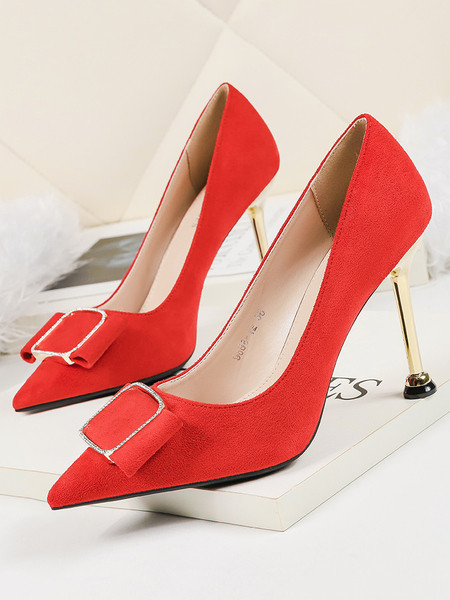 UUS mudeli naiste stiilsed metallelemendiga kõrge kontsaga kingad