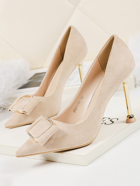 UUS mudeli naiste stiilsed metallelemendiga kõrge kontsaga kingad