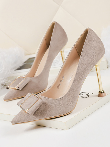 UUS mudeli naiste stiilsed metallelemendiga kõrge kontsaga kingad