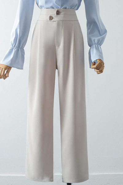 Uus kõrge vöökohaga naiste pükste mudel - sirge mudel