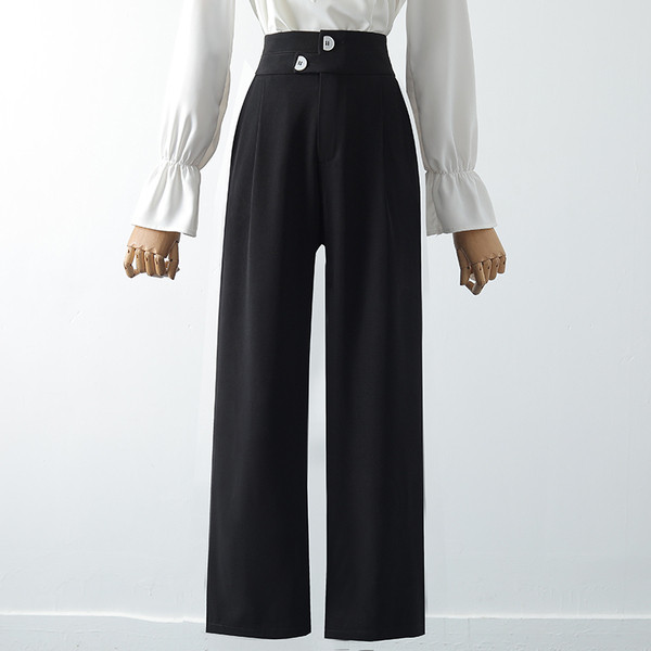 Uus kõrge vöökohaga naiste pükste mudel - sirge mudel