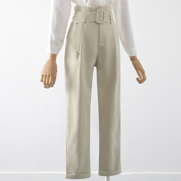 Új modell női nadrág övvel - magas derék