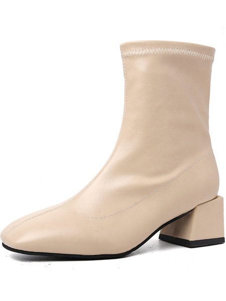 Öko-nahast valmistatud vabaaja naiste saapad paksusega 5 cm