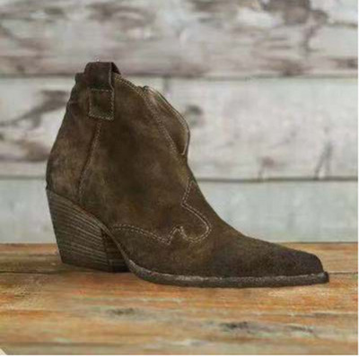 Νέο μοντέλο γυναικείες μπότες eco suede - μυτερό μοντέλο