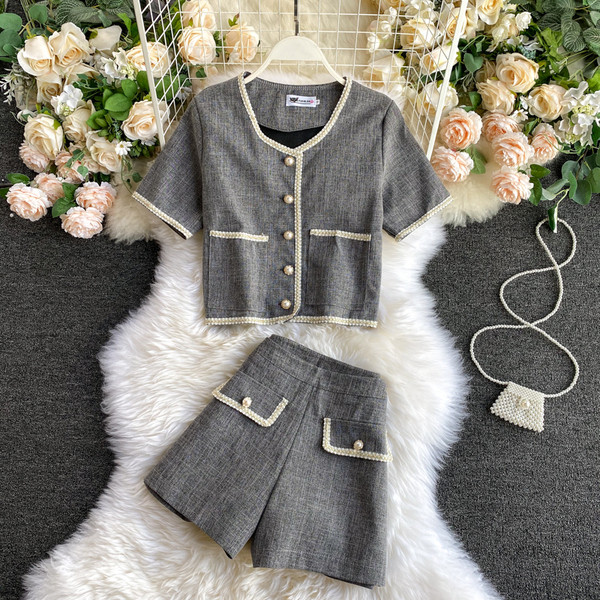 Retro női blúz és nadrág szett