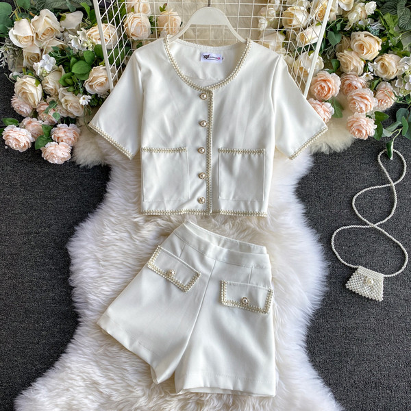 Retro női blúz és nadrág szett