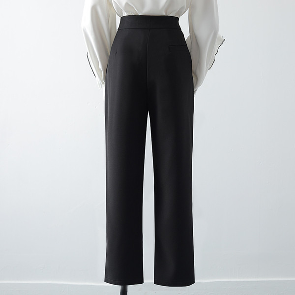 Alkalmi női nadrág övvel - egyenes modell