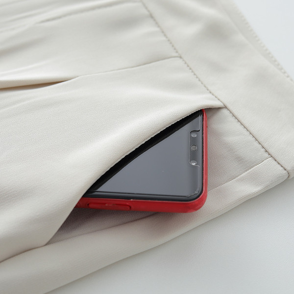 Alkalmi női nadrág övvel - egyenes modell