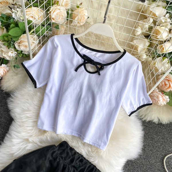 Női rövid ujjú blúz szett tüll szoknyával