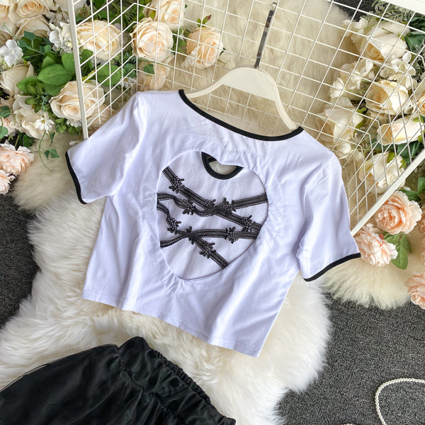 Női rövid ujjú blúz szett tüll szoknyával