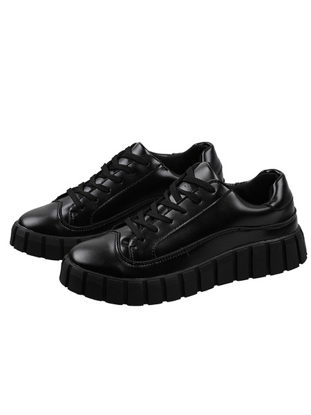 Női alkalmi tornacipő fűzővel és magas talppal