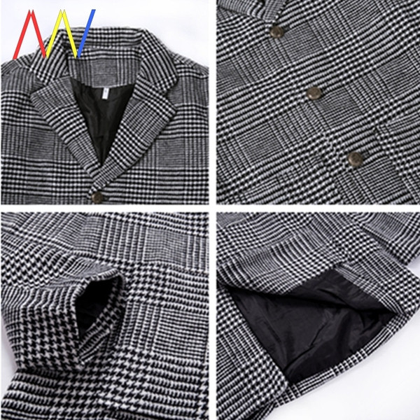 Karirani dugi kaput za muškarce