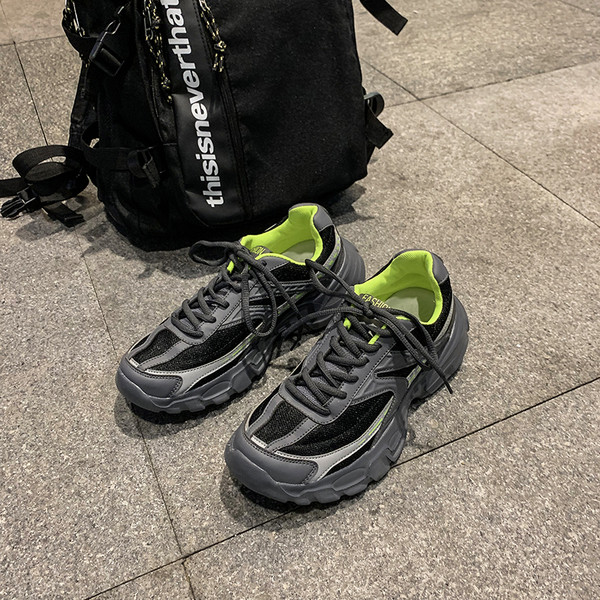 Férfi sportcipő fűzős-retro stílusú