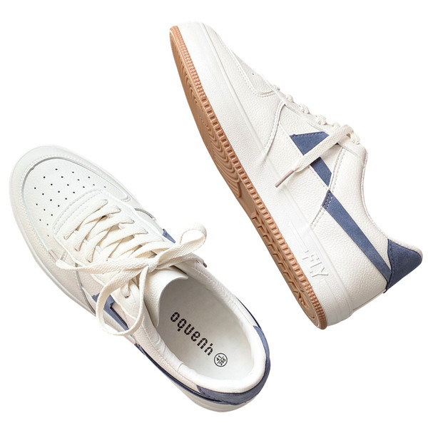 Férfi műbőr tornacipő fűzővel