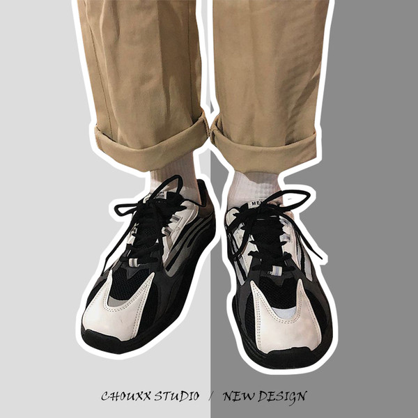 Alkalmi férfi tornacipő - eco bőrből, fűzővel