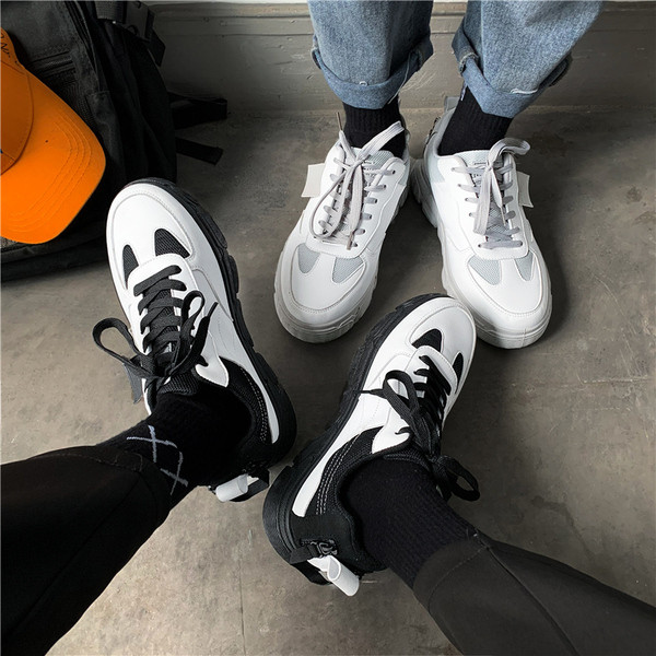 Alkalmi férfi tornacipő lapos talppal