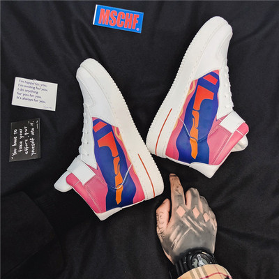 Eko bőrből készült modern férfi tornacipő lapos talppal, két modellben