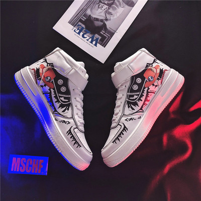 Eko bőrből készült modern férfi tornacipő lapos talppal, két modellben