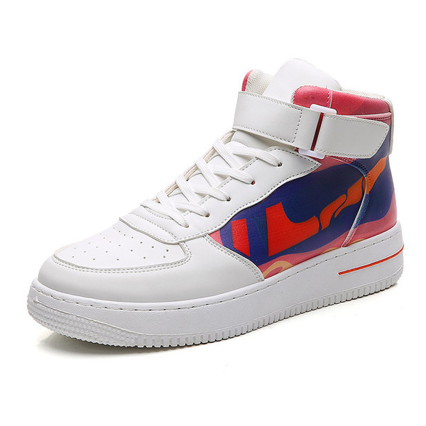 Eko bőrből készült modern férfi tornacipő lapos talppal, két modellben