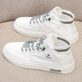 Magas, fűzős férfi bőr tornacipő