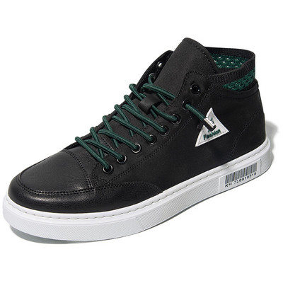 Magas, fűzős férfi bőr tornacipő