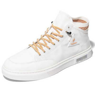 Magas, fűzős férfi bőr tornacipő