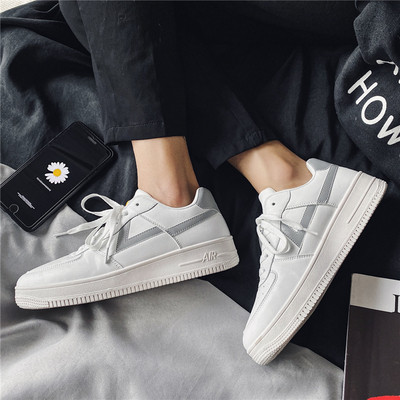 Eko bőrből készült alkalmi férfi tornacipő - lapos talp