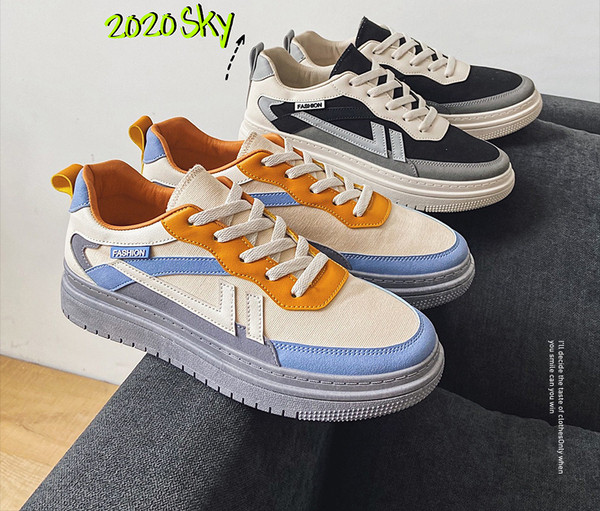 Öko bőrből készült férfi őszi tornacipő fűzős