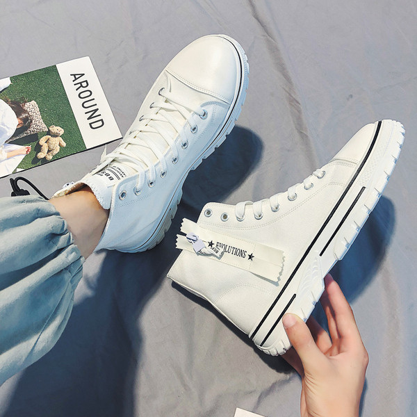 Magas férfi textil tornacipő