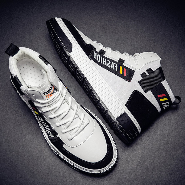 Öko bőrből és velúrból készült modern cipők bokamagassággal