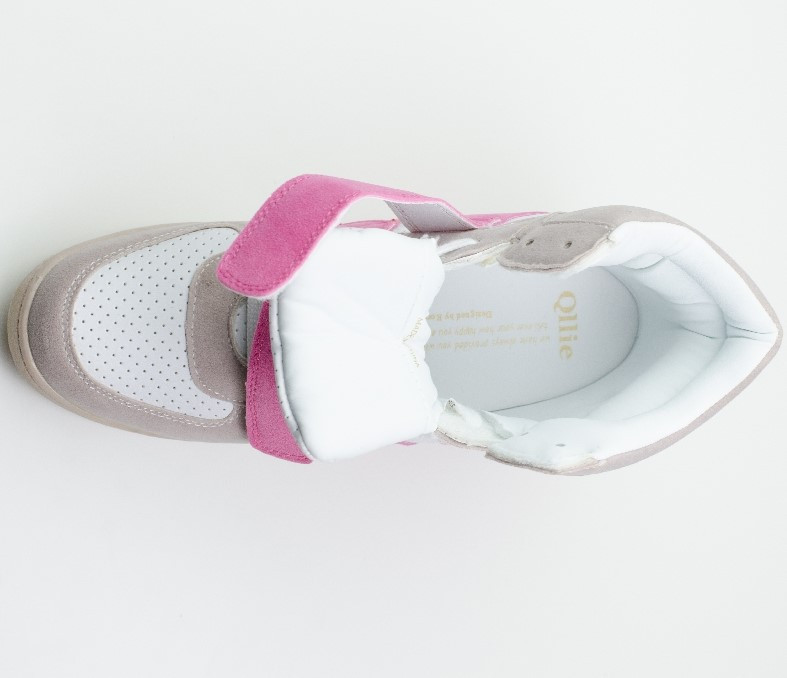 Дамски Високи кецове, скрита платформа, розови