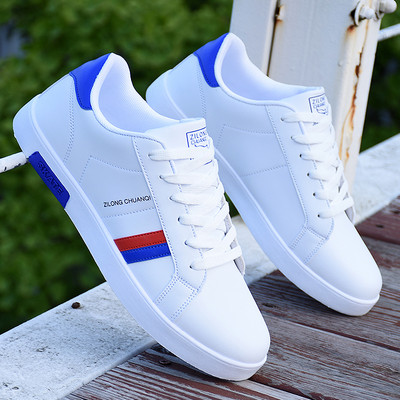 Bőr tornacipő új modellje lapos talppal és fűzővel