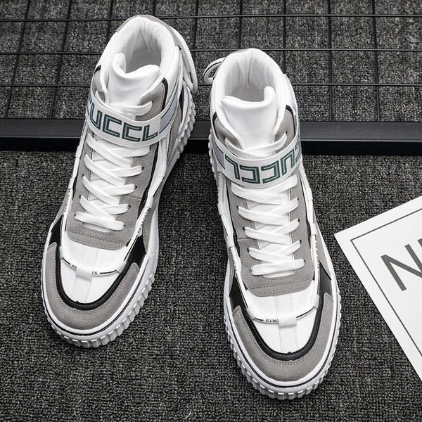 Kéttónusú férfi tornacipő nyakkendővel és tépőzárral