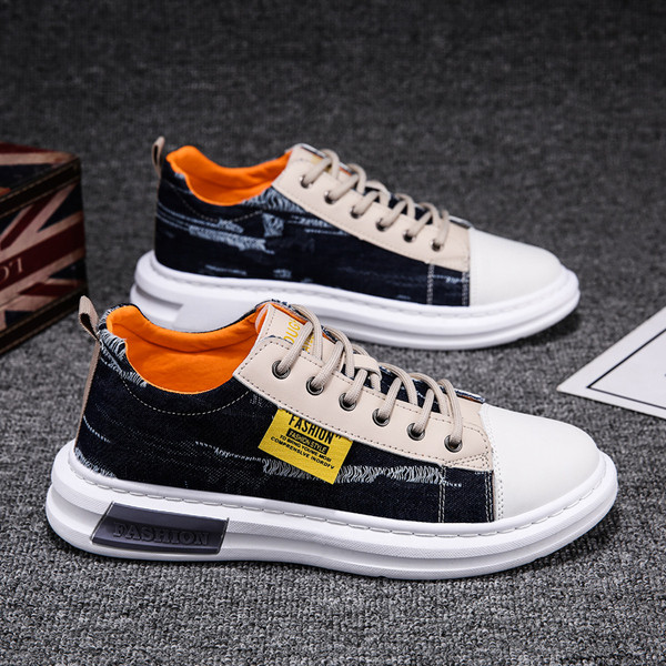 Rebitud motiivide ja kõrge tallaga meeste teksased tossud