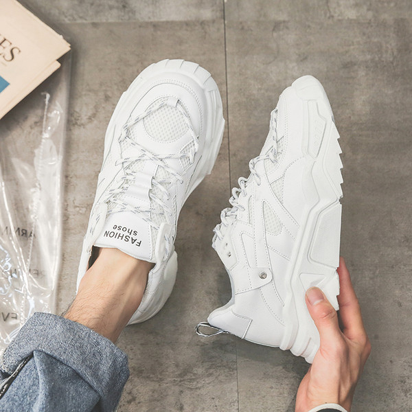 Férfi tornacipő durva talppal - öko bőr