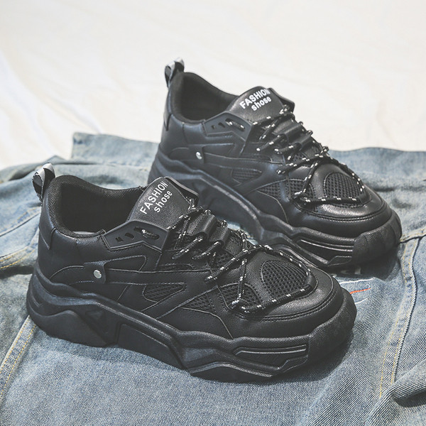 Férfi tornacipő durva talppal - öko bőr