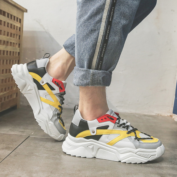 Férfi tornacipő durva talppal - öko bőr