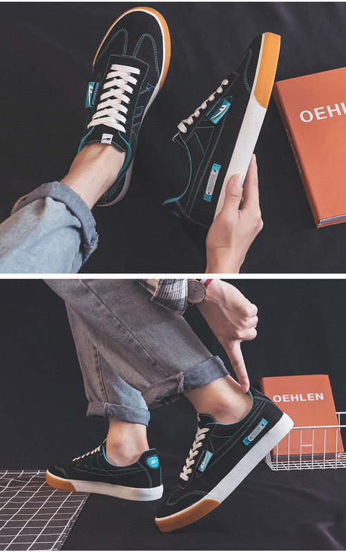 Férfi hétköznapi tornacipő textilből, fűzős, lapos talpú