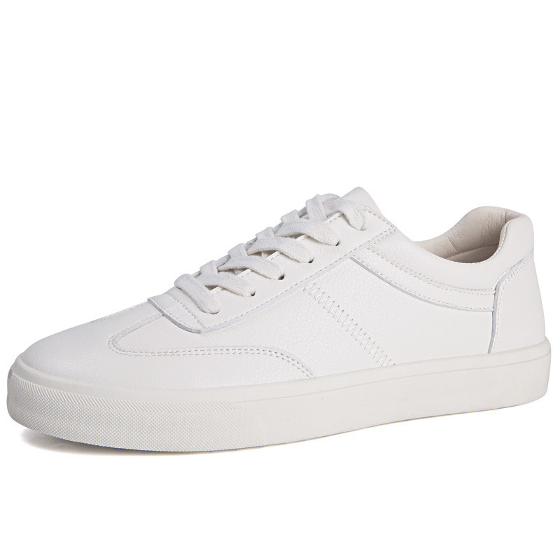 Férfi tornacipő fehér színben, tiszta ökobőr modellből