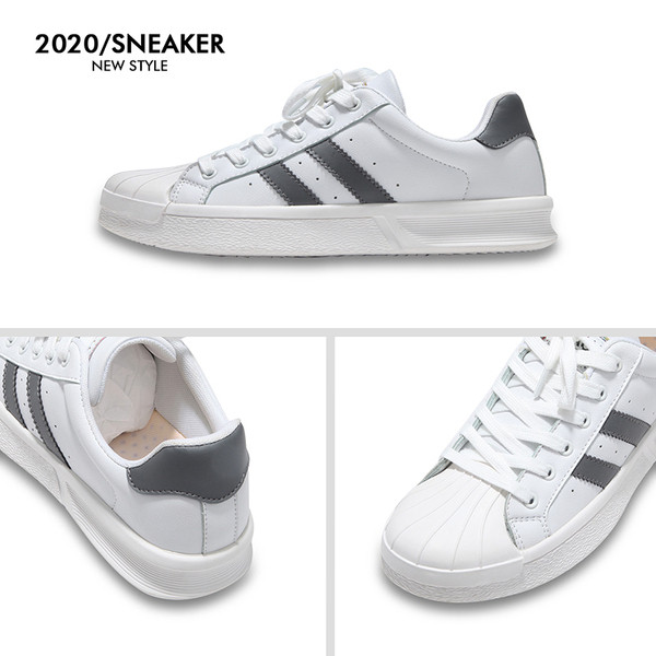 Új modell alkalmi férfi tornacipők fűzős fehér és fekete színben