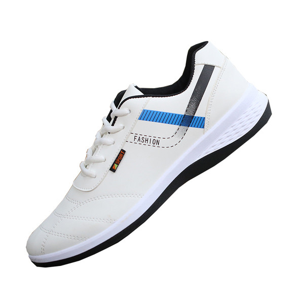 Műbőrből készült férfi alkalmi tornacipő, fűzővel