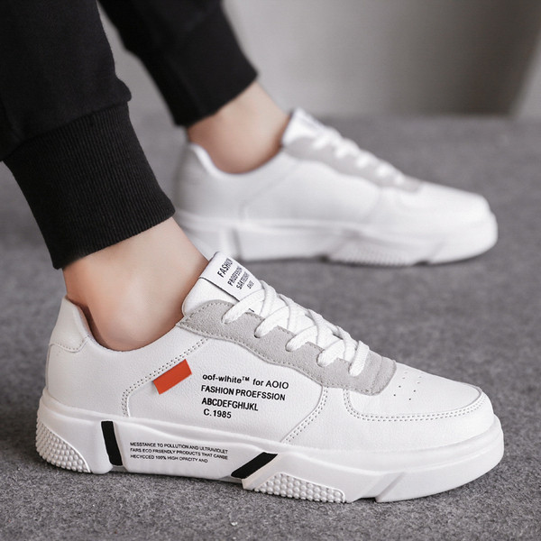 Férfi alkalmi tornacipő fűzővel és vastag talppal