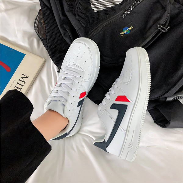 Férfi sportcipő műbőrből - fehér színű