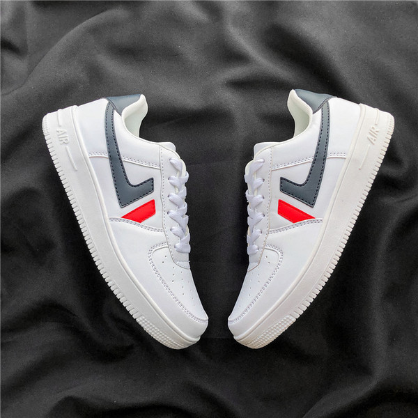 Férfi sportcipő műbőrből - fehér színű